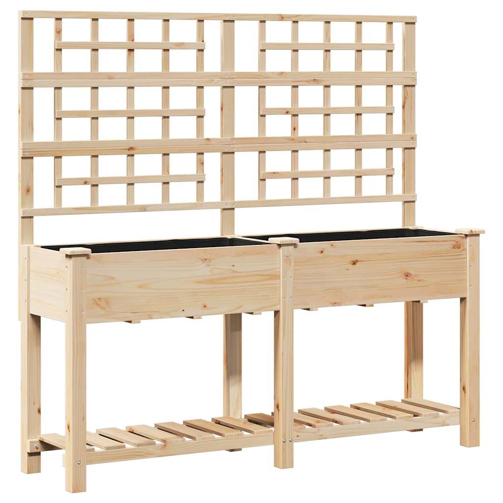 Vaso da giardino con lo scaffale Beige 161 x 46 x 152.5 cm