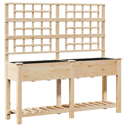 Vaso da giardino con lo scaffale Beige 161 x 46 x 152.5 cm
