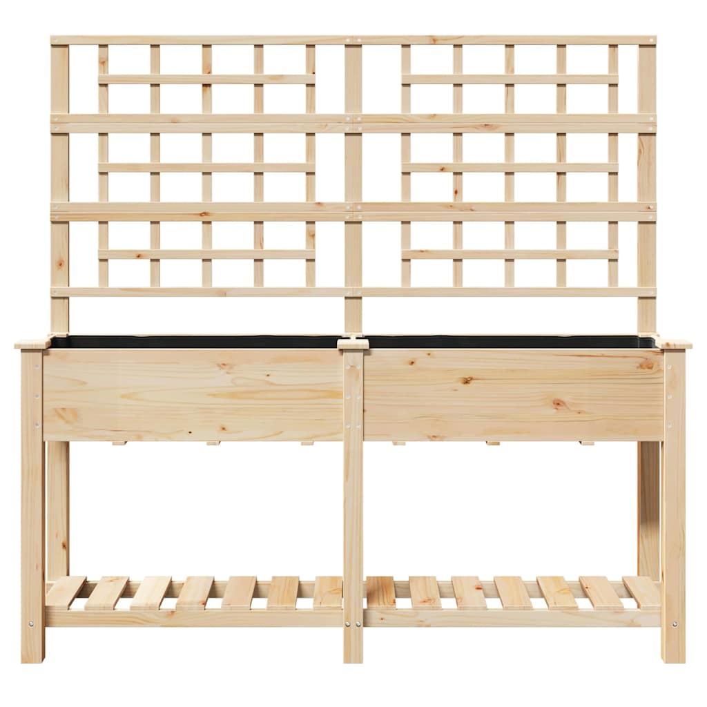 Vaso da giardino con lo scaffale Beige 161 x 46 x 152.5 cm