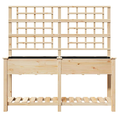 Vaso da giardino con lo scaffale Beige 161 x 46 x 152.5 cm