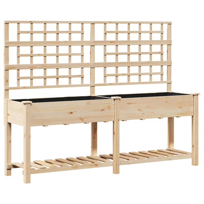 Vaso da giardino con lo scaffale Beige 203.5 x 54 x 152.5 cm