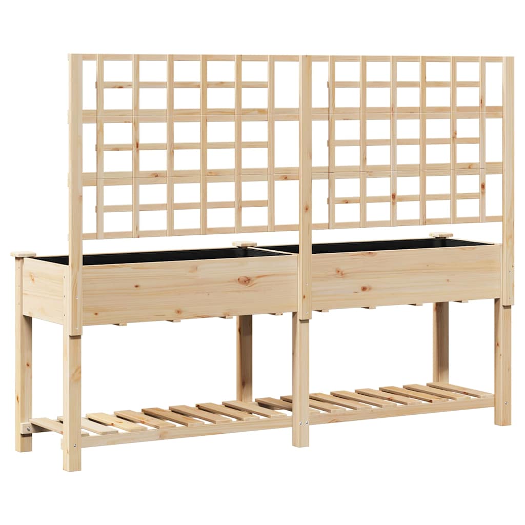 Vaso da giardino con lo scaffale Beige 203.5 x 54 x 152.5 cm