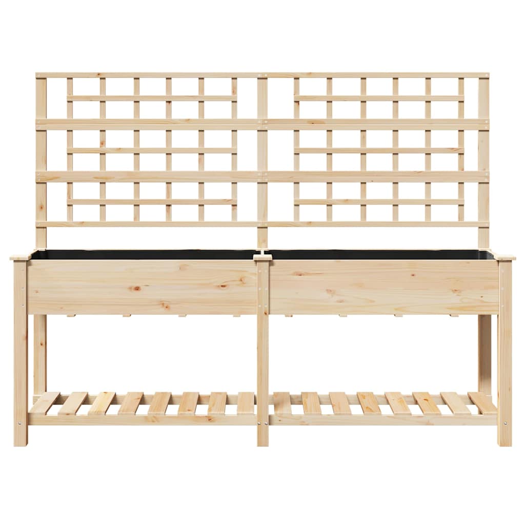 Vaso da giardino con lo scaffale Beige 203.5 x 54 x 152.5 cm