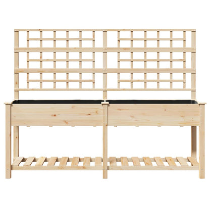 Vaso da giardino con lo scaffale Beige 203.5 x 54 x 152.5 cm