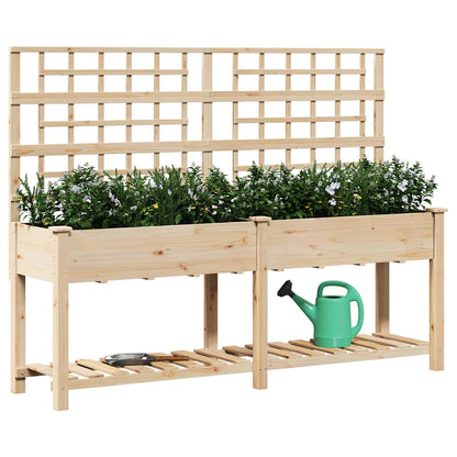 Vaso da giardino con lo scaffale Beige 203.5 x 54 x 152.5 cm