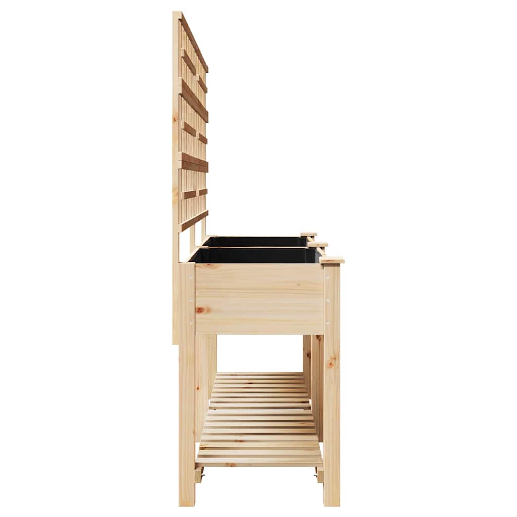 Vaso da giardino con lo scaffale Beige 203.5 x 54 x 152.5 cm