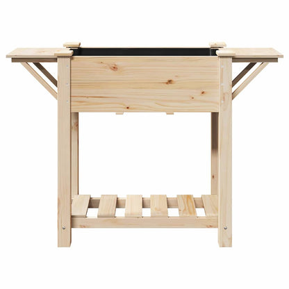 Vaso da giardino con lo scaffale Beige 111 x 37 x 76.5 cm