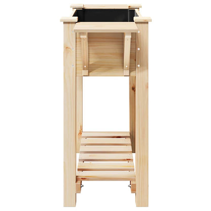Vaso da giardino con lo scaffale Beige 111 x 37 x 76.5 cm