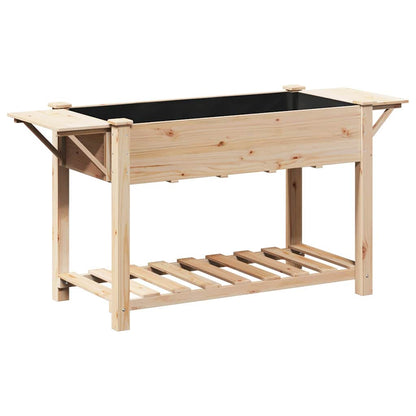 Vaso da giardino con lo scaffale Beige 155 x 59 x 76.5 cm