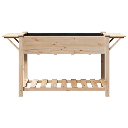 Vaso da giardino con lo scaffale Beige 155 x 59 x 76.5 cm