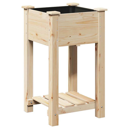 Vaso da giardino con lo scaffale Beige 45 x 45 x 76.5 cm
