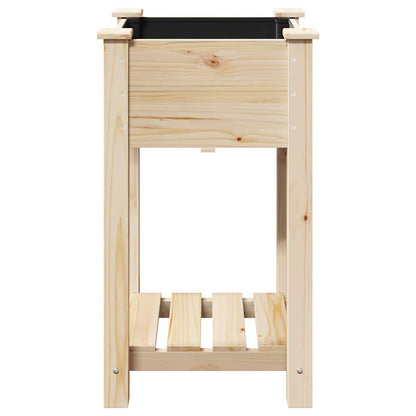 Vaso da giardino con lo scaffale Beige 45 x 45 x 76.5 cm