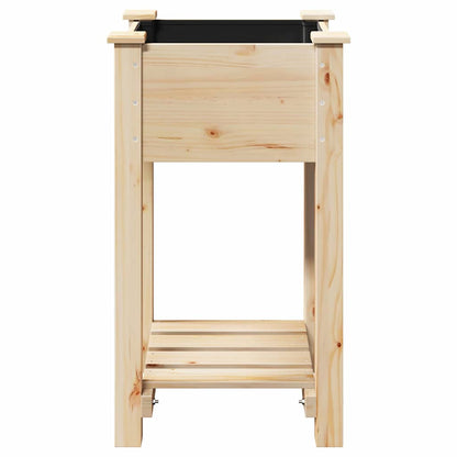 Vaso da giardino con lo scaffale Beige 45 x 45 x 76.5 cm