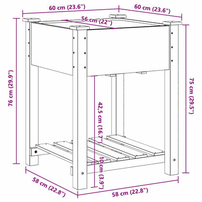 Vaso da giardino con lo scaffale Beige 60.5 x 60 x 76.5 cm