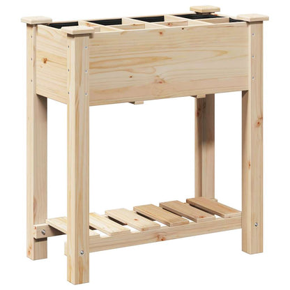 Vaso da giardino con lo scaffale Beige 71 x 37 x 76.5 cm