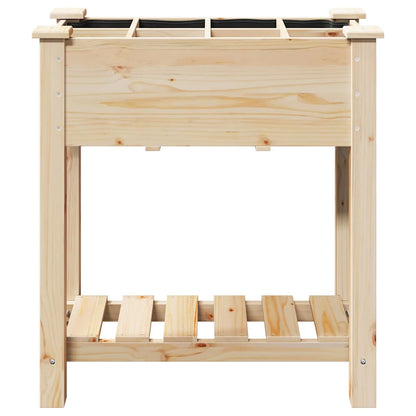 Vaso da giardino con lo scaffale Beige 71 x 37 x 76.5 cm
