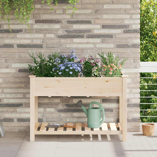 Vaso da giardino con lo scaffale Beige 115 x 59 x 76.5 cm