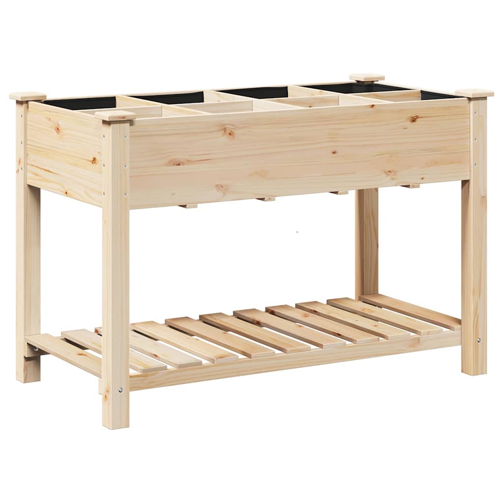 Vaso da giardino con lo scaffale Beige 115 x 59 x 76.5 cm