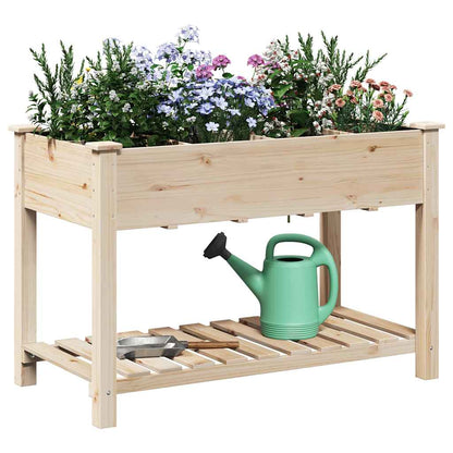 Vaso da giardino con lo scaffale Beige 115 x 59 x 76.5 cm