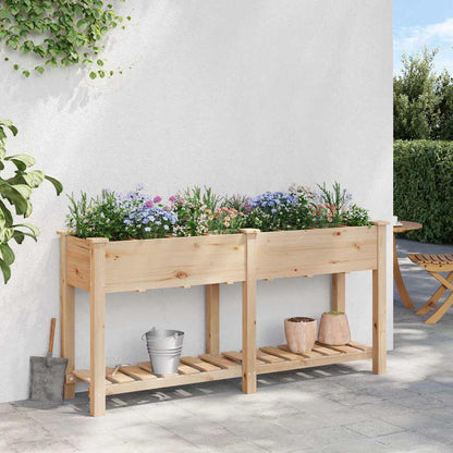 Vaso da giardino con lo scaffale Beige 161.5 x 45 x 76.5 cm