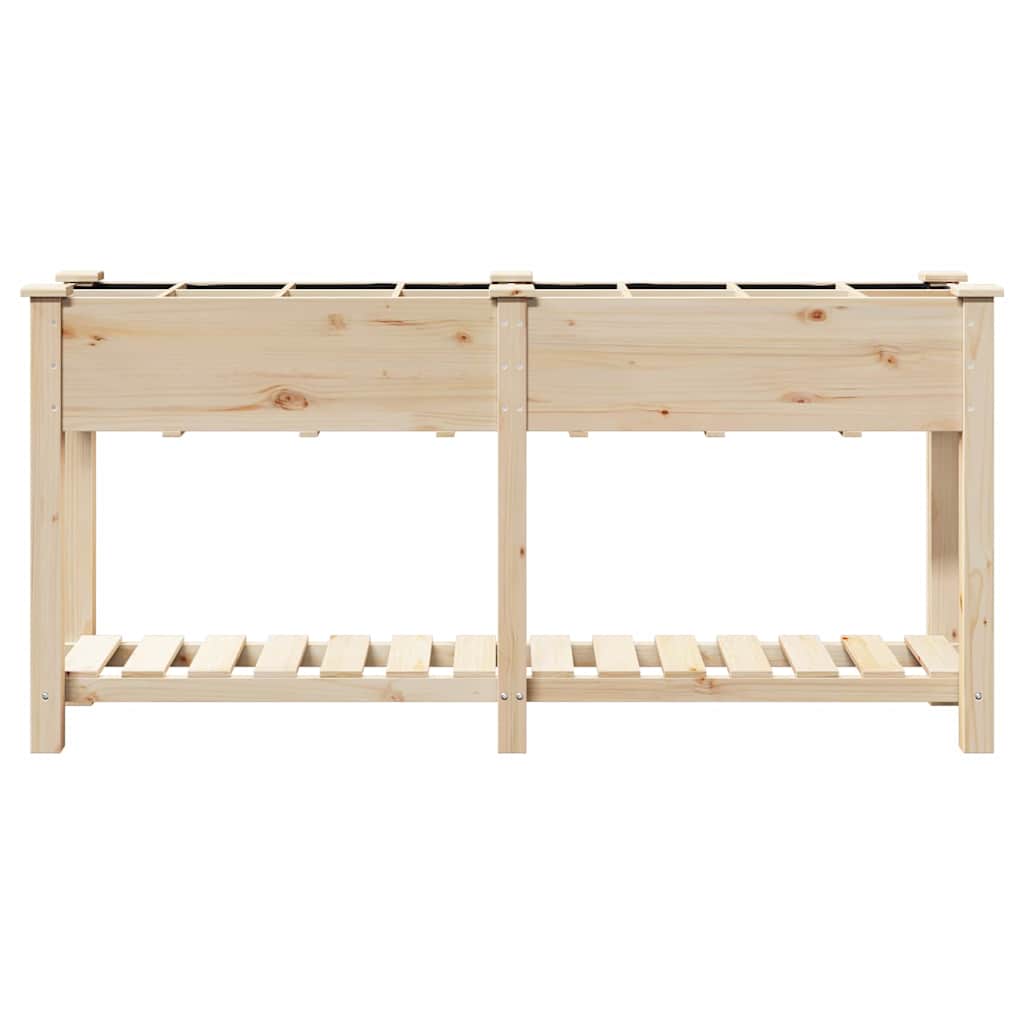 Vaso da giardino con lo scaffale Beige 161.5 x 45 x 76.5 cm