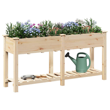 Vaso da giardino con lo scaffale Beige 161.5 x 45 x 76.5 cm