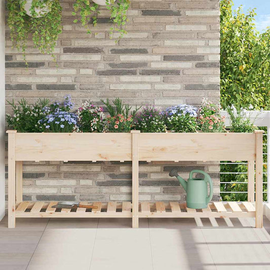 Vaso da giardino con lo scaffale Beige 203.5 x 53 x 76.5 cm