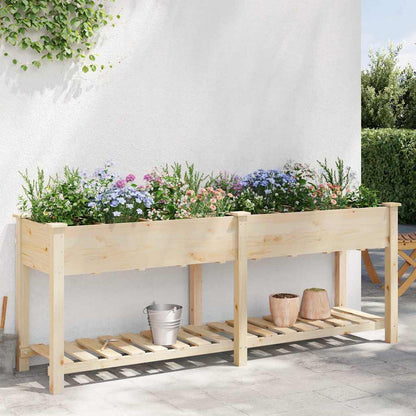 Vaso da giardino con lo scaffale Beige 203.5 x 53 x 76.5 cm