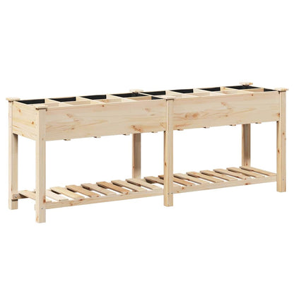 Vaso da giardino con lo scaffale Beige 203.5 x 53 x 76.5 cm