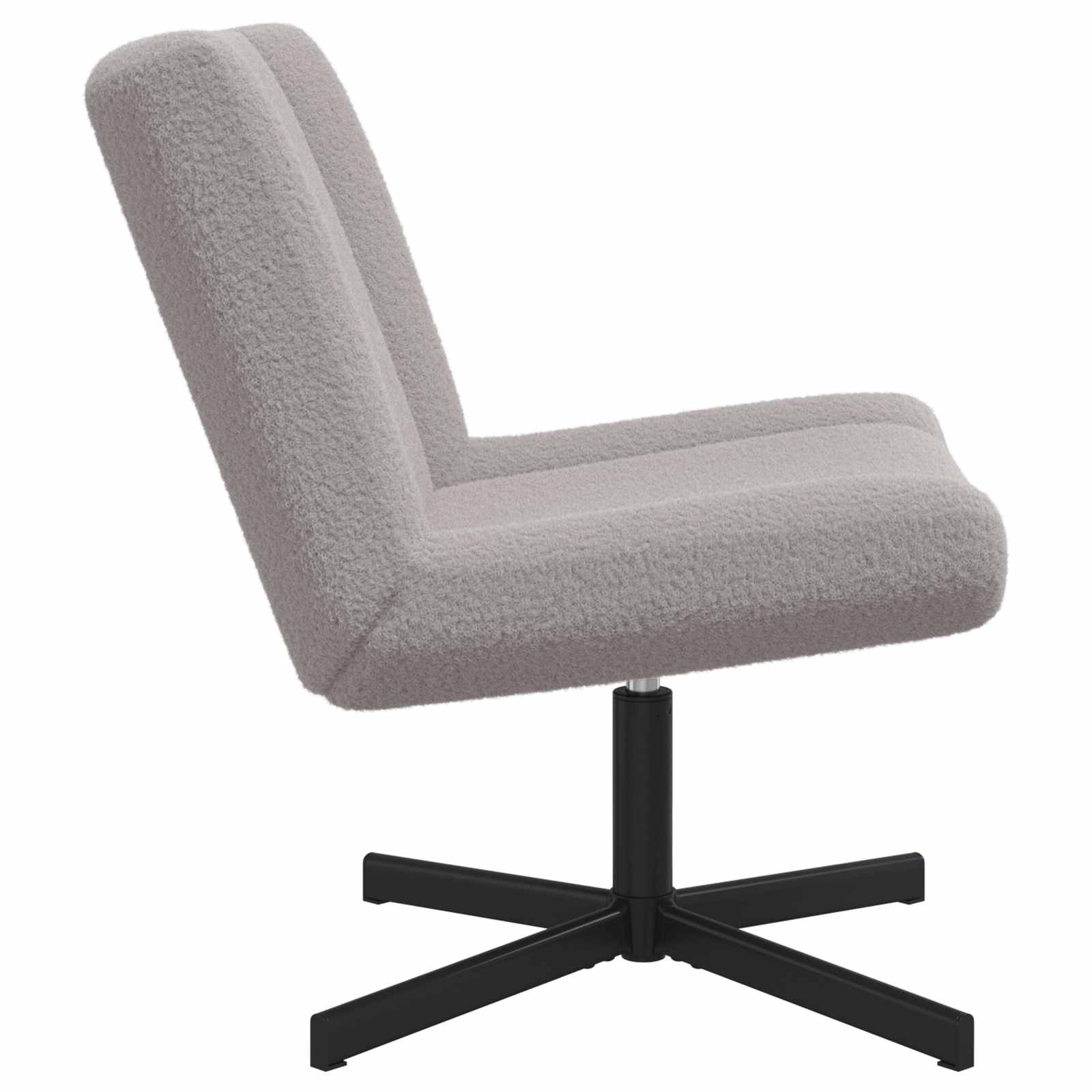 Sedia girevole Grigio chiaro 63 x 75 x 76 cm Pelle di Pecora | homemem39