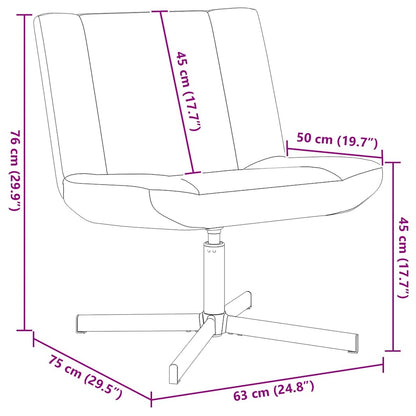 Sedia girevole Grigio chiaro 63 x 75 x 76 cm Pelle di Pecora | homemem39