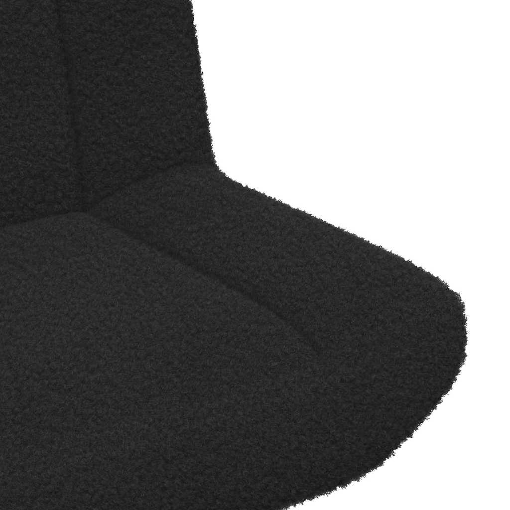 Sedia girevole Nero 63 x 75 x 76 cm Pelle di Pecora - homemem39