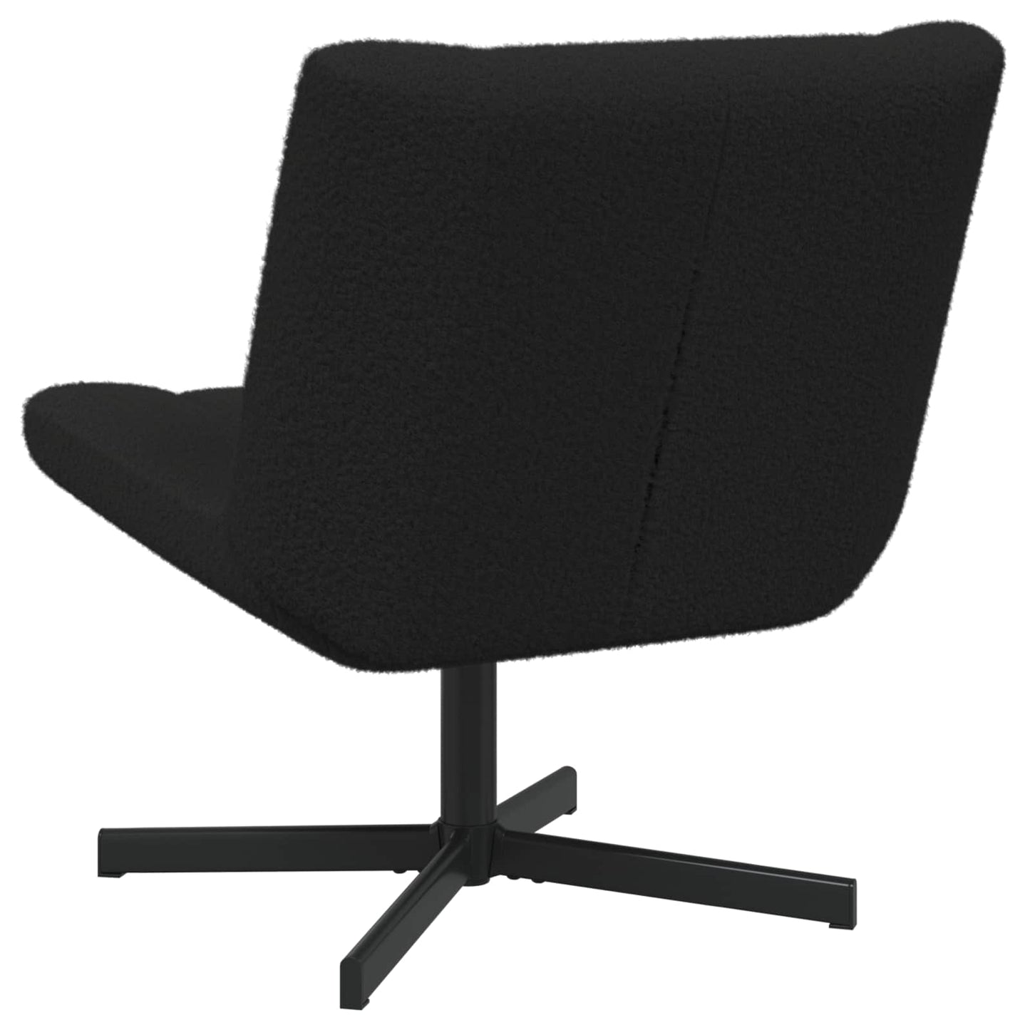 Sedia girevole Nero 63 x 75 x 76 cm Pelle di Pecora