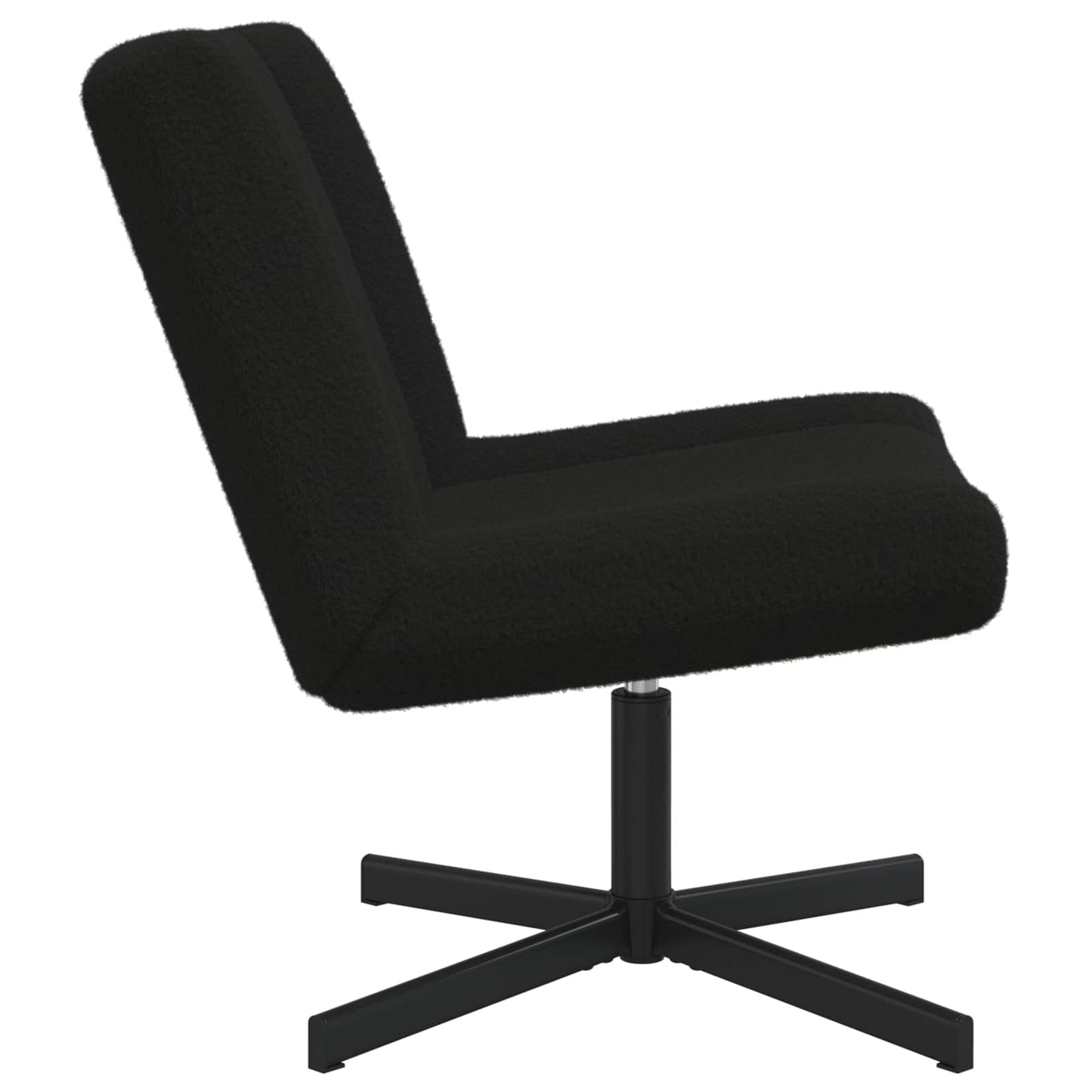 Sedia girevole Nero 63 x 75 x 76 cm Pelle di Pecora