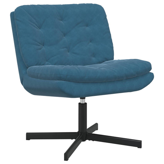 Poltrona Relax con Base Girevole Blu 63 x 75 x 76 cm Velluto