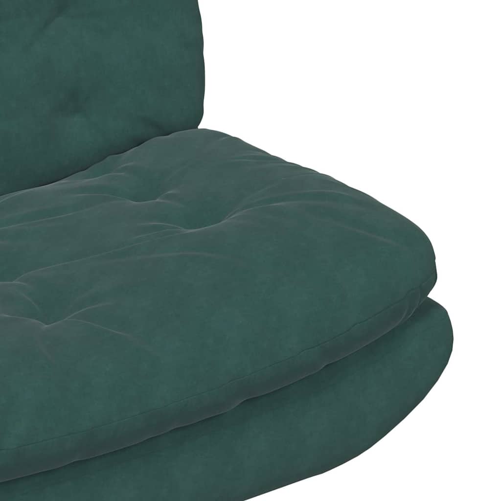 Poltrona Relax con Base Girevole Verde Scuro 63 x 75 x 76 cm - homemem39
