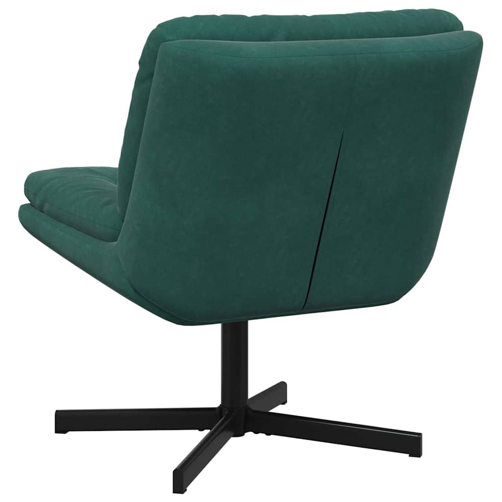 Poltrona Relax con Base Girevole Verde Scuro 63 x 75 x 76 cm - homemem39
