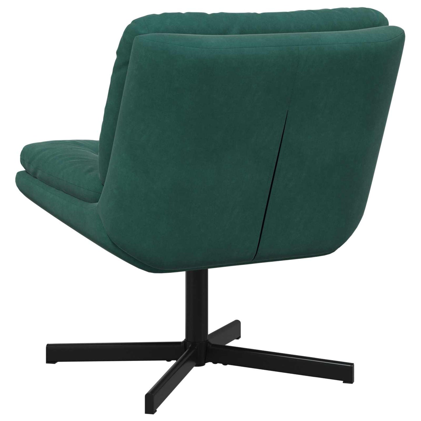 Poltrona Relax con Base Girevole Verde Scuro 63 x 75 x 76 cm