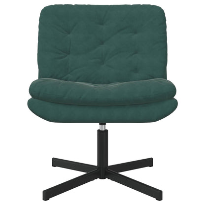Poltrona Relax con Base Girevole Verde Scuro 63 x 75 x 76 cm