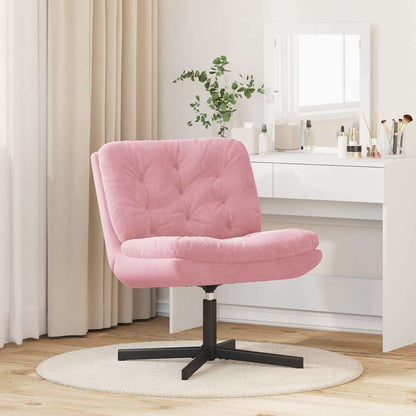Poltrona Relax con Base Girevole Rosa 63 x 75 x 76 cm Velluto - homemem39