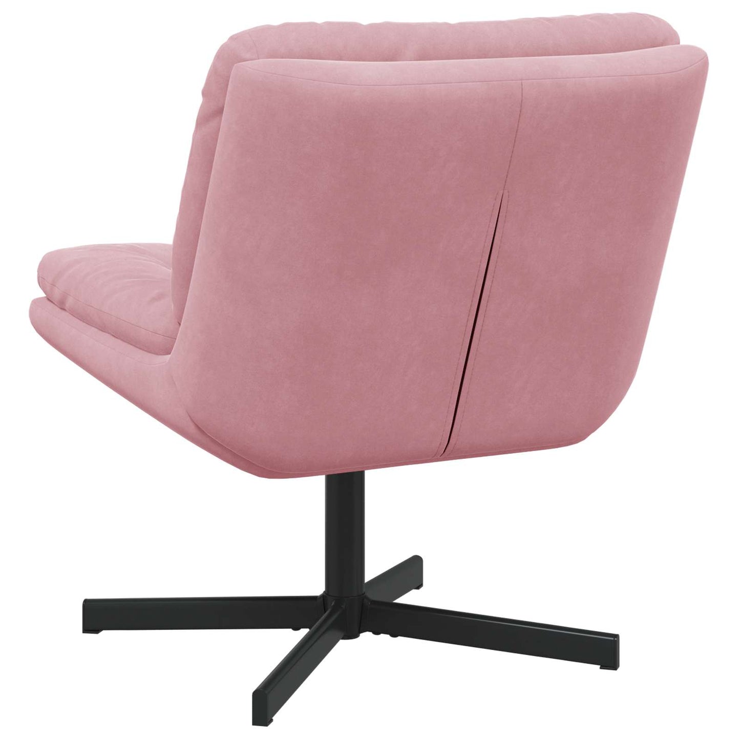 Poltrona Relax con Base Girevole Rosa 63 x 75 x 76 cm Velluto