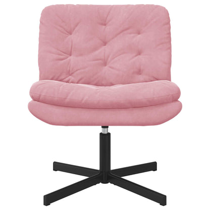 Poltrona Relax con Base Girevole Rosa 63 x 75 x 76 cm Velluto