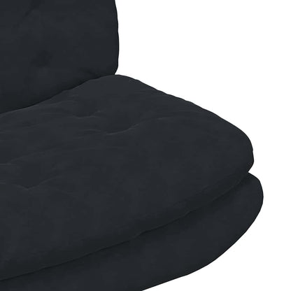 Poltrona Relax con Base Girevole Nero 63 x 75 x 76 cm Velluto - homemem39