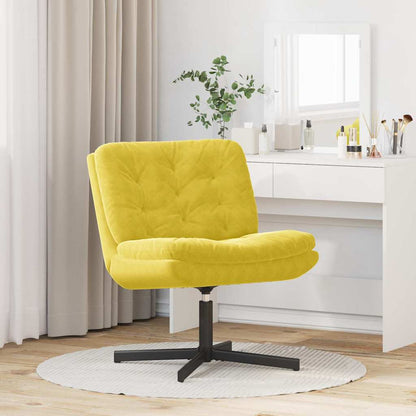 Poltrona Relax con Base Girevole Giallo 63 x 75 x 76 cm Velluto - homemem39