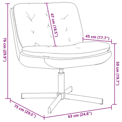 Poltrona Relax con Base Girevole Giallo 63 x 75 x 76 cm Velluto