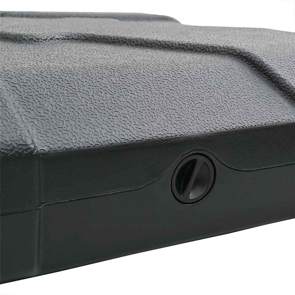 Set Base Ombrello 2 pcs Nero 88.5 x 88.5 x 12 cm Plastica