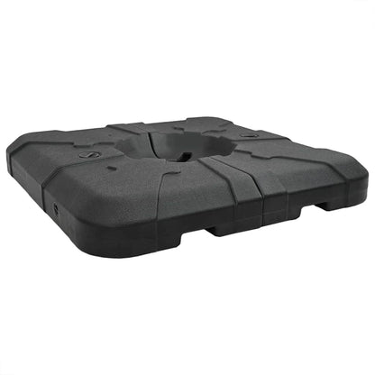 Set Base Ombrello 2 pcs Nero 88.5 x 88.5 x 12 cm Plastica