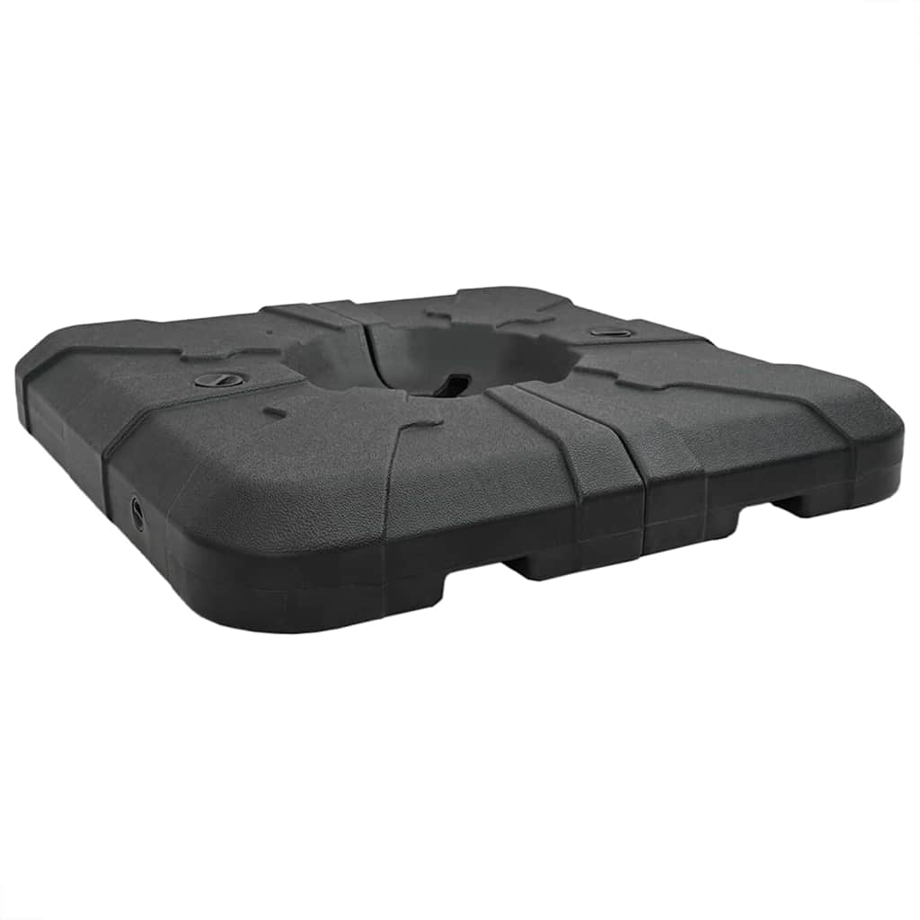 Set Base Ombrello 2 pcs Nero 88.5 x 88.5 x 12 cm Plastica