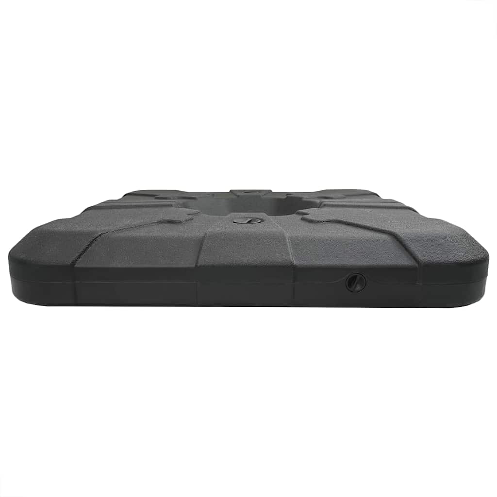 Set Base Ombrello 2 pcs Nero 88.5 x 88.5 x 12 cm Plastica