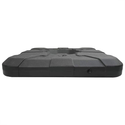 Set Base Ombrello 2 pcs Nero 88.5 x 88.5 x 12 cm Plastica
